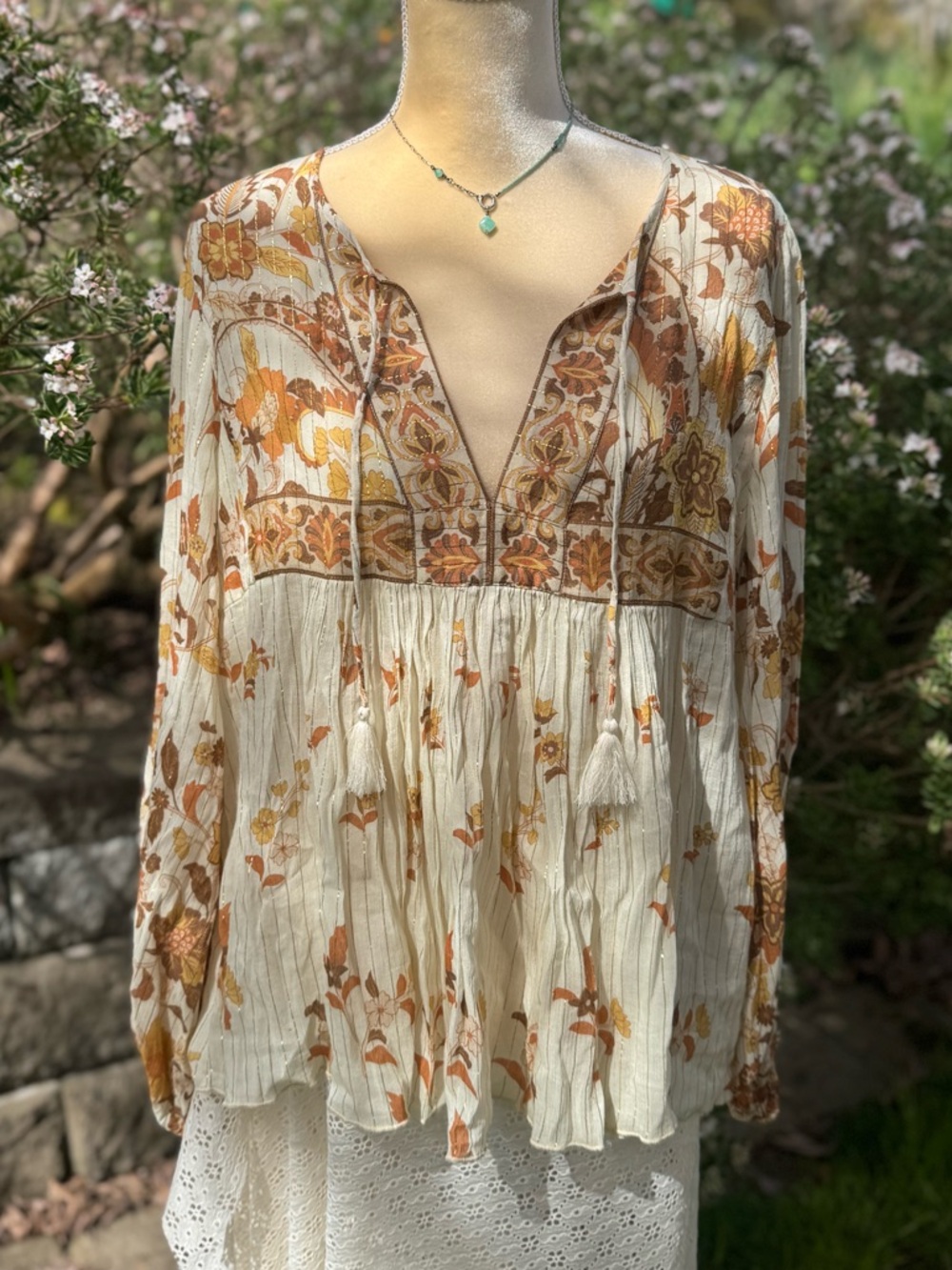 Spell Cream & Gold Hendrix Blouse